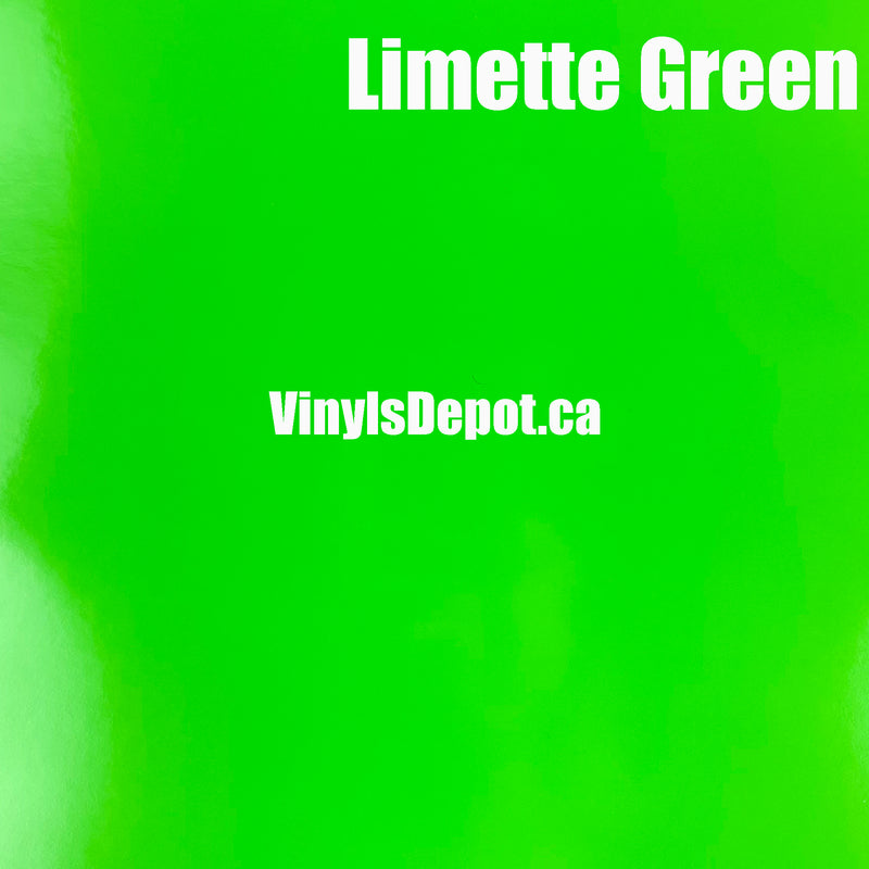 Limette Green Adhesive Vinyl sheet 12" X 12"